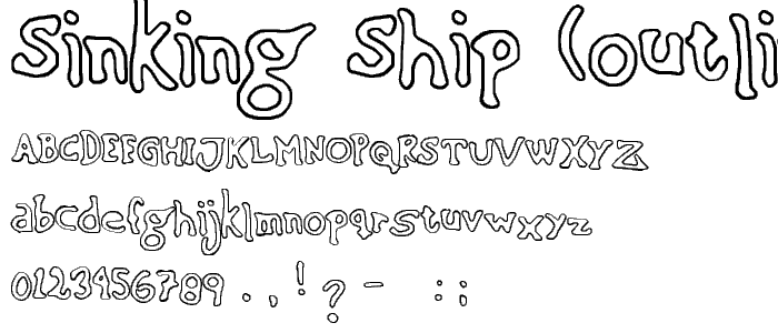 Sinking Ship (outline) font